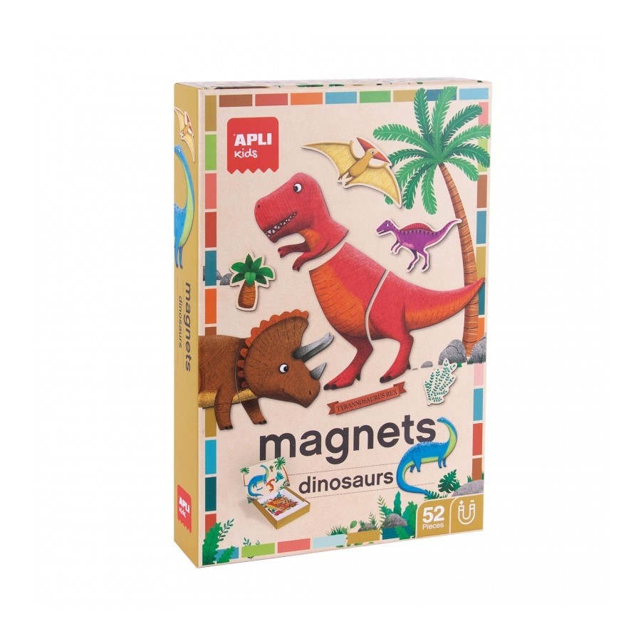 Apli Kids magnetinis žaidimas-dėlionė „Dinozaurai“ - Apli Kids 3 edukaciniai zaislai. Lavinamieji zaislai. Apli Kids . Apli Kids magnetinis žaidimas-dėlionė „Dinozaurai“