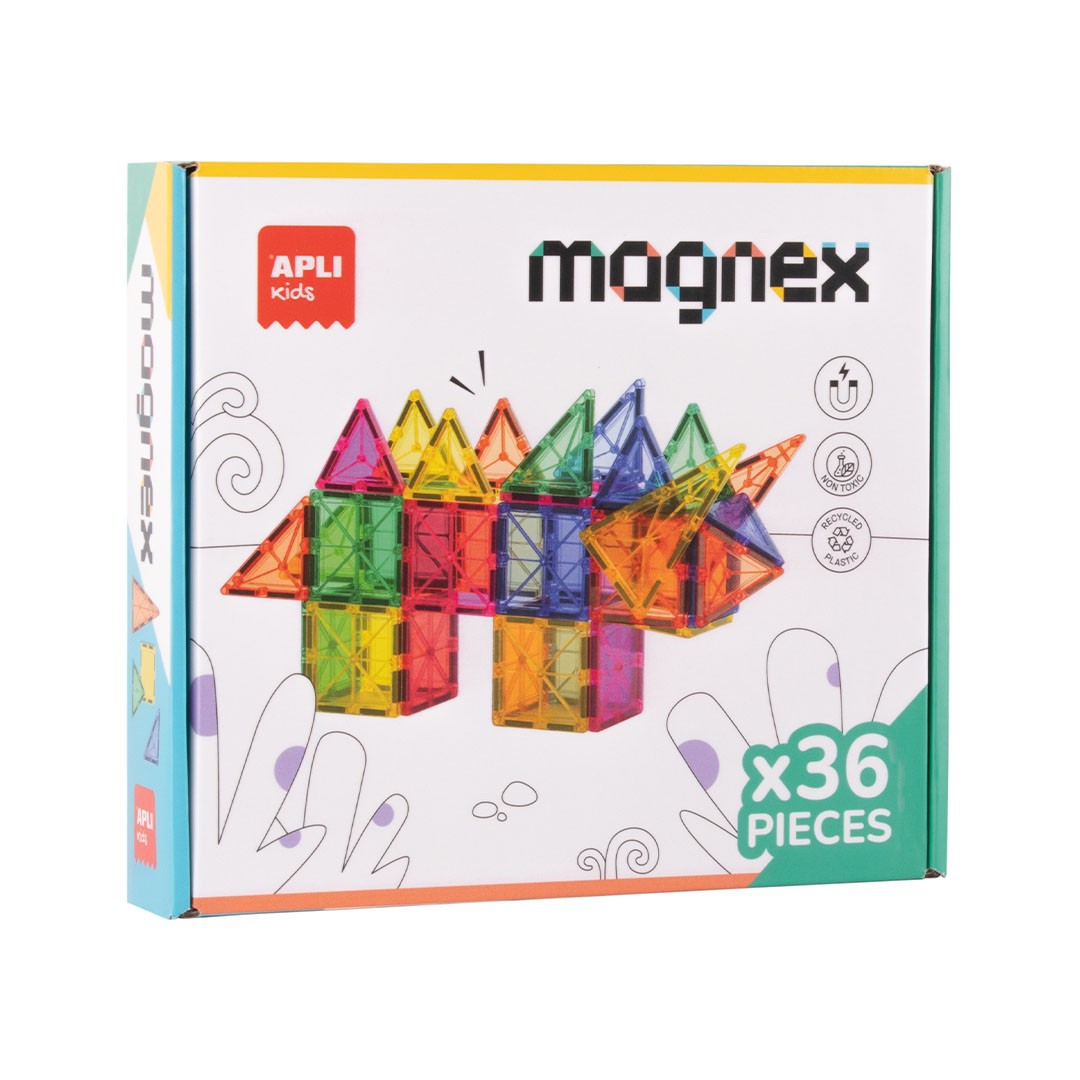 APLI Magnetinis konstruktorius „Magnex“ (36 d.) - Apli Kids 3 edukaciniai zaislai. Lavinamieji zaislai. Apli Kids . APLI Magnetinis konstruktorius „Magnex“ (36 d.)
