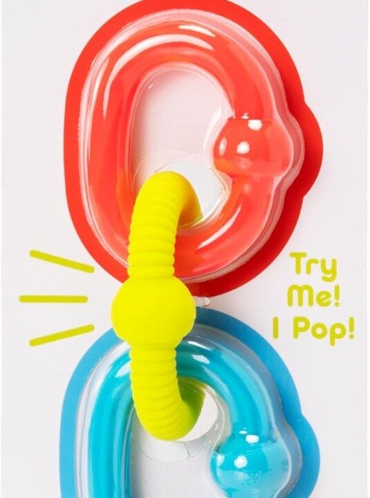 edukaciniai zaislai. Lavinamieji zaislai. FatBrainToys . Fat Brain Toys sensoriniai žiedai „Plip Grips“