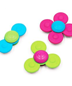 edukaciniai zaislai. Lavinamieji zaislai. FatBrainToys . Whirly Squigz Little Brainies – silikoniniai suktukai