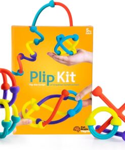 edukaciniai zaislai. Lavinamieji zaislai. FatBrainToys . Fat Brain Toys Plip Kit – silikoninis konstruktorius