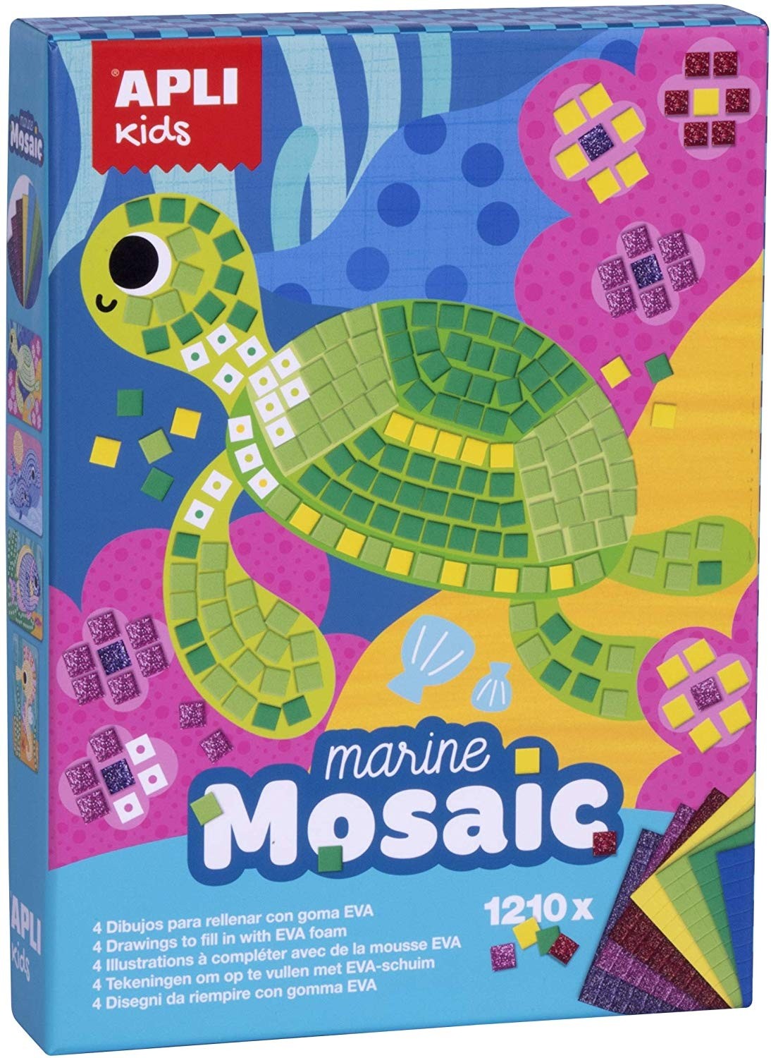 EVA porolono mozaika „Jūros pasaulis” - Apli Kids 3 edukaciniai zaislai. Lavinamieji zaislai. Apli Kids . EVA porolono mozaika „Jūros pasaulis”