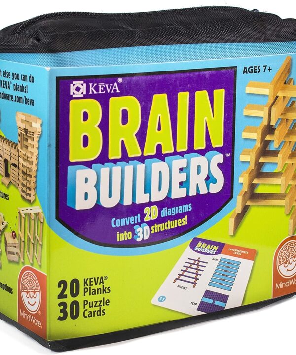 edukaciniai zaislai. Lavinamieji zaislai. Mindware . KEVA konstravimo rinkinys „Brain Builders“