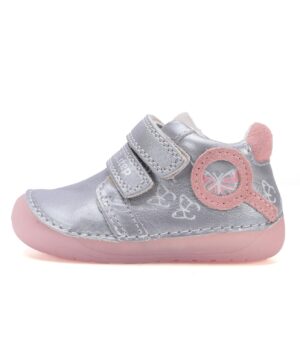batukai vaikams D.D.Step (Vengrija)  Barefoot sidabro spalvos batai 20-25 d. S070-52838