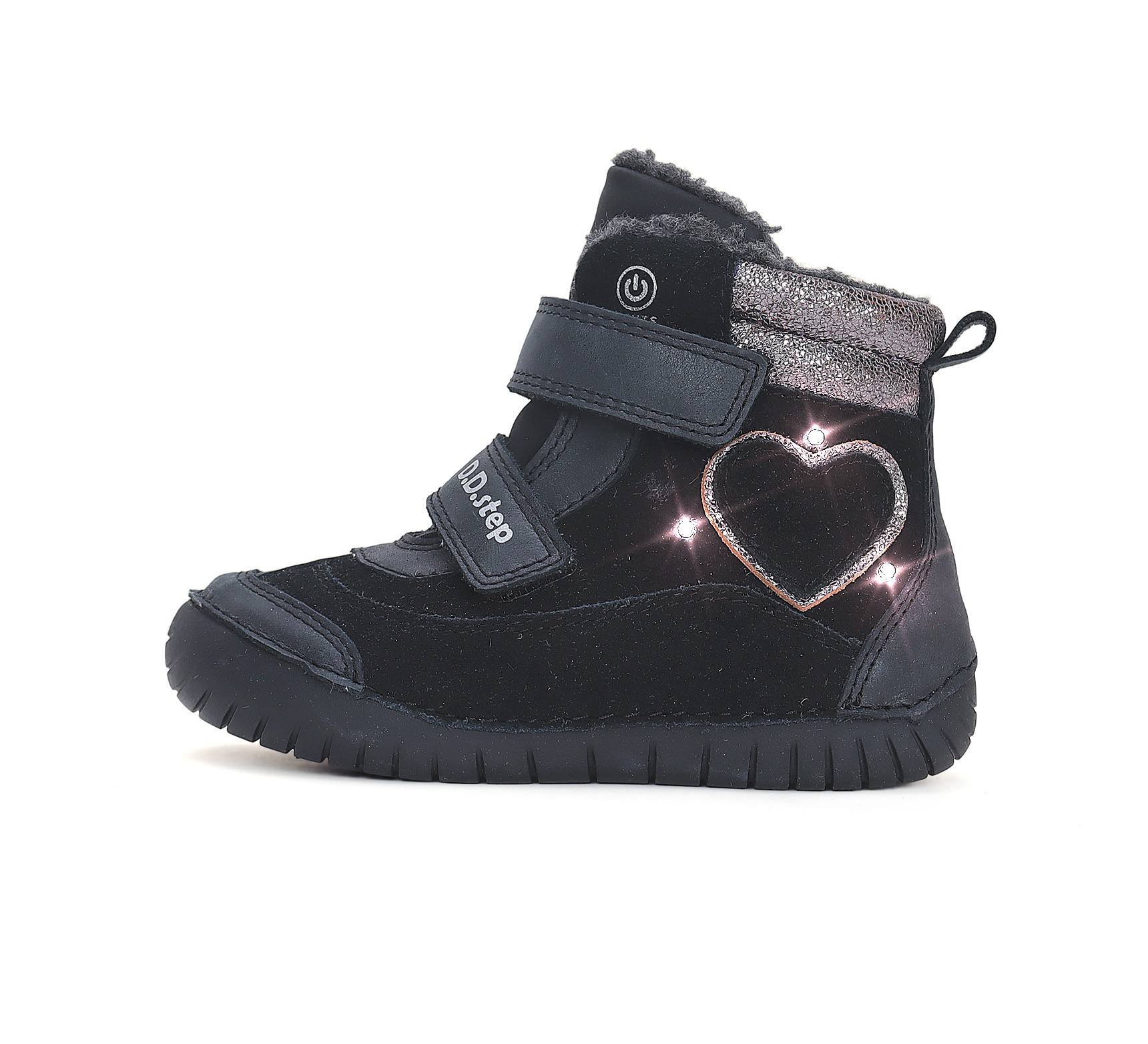 LED Batai su dirbtinio kailio pamušalu 25-30 d. W050-42707CM. D.D.Step (Vengrija). Batai vaikams 4 batukai vaikams D.D.Step (Vengrija) LED Batai su dirbtinio kailio pamušalu 25-30 d. W050-42707CM