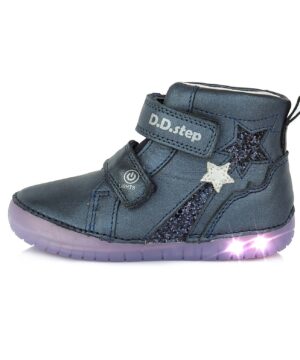 batukai vaikams D.D.Step (Vengrija)  Mėlyni LED batai 31-36 d. A050288L