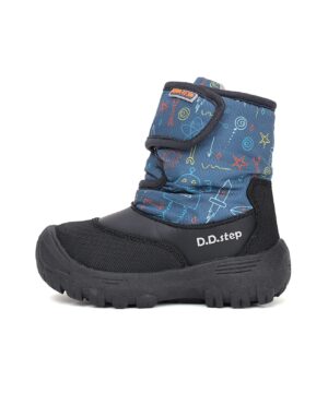 Sniego batai su vilna 22-27 d. P081-52502A. D.D.Step (Vengrija). Batai vaikams 2 batukai vaikams D.D.Step (Vengrija) Sniego batai su vilna 22-27 d. P081-52502A