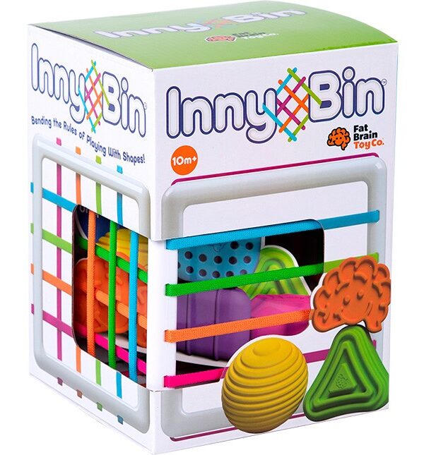 edukaciniai zaislai. Lavinamieji zaislai. FatBrainToys . Fat Brain Toys Inovatyvus sensorinis kubas „InnyBin“