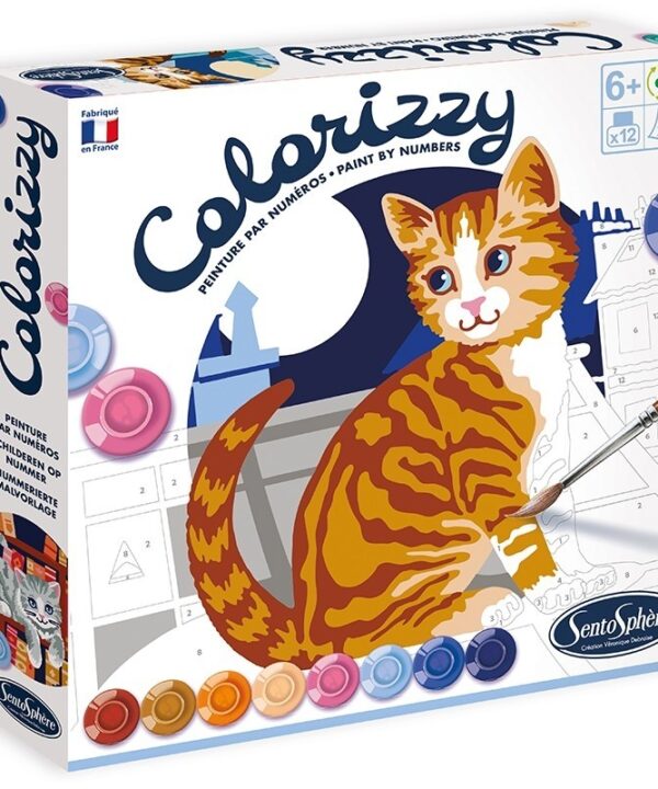 edukaciniai zaislai. Lavinamieji zaislai. SentoSphere . Kūrybinis tapybos pagal skaičius rinkinys „Colorizzy Katės”