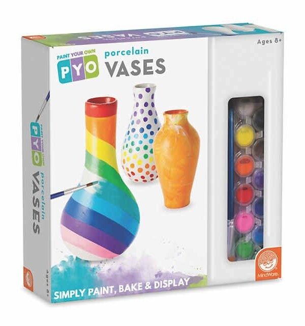edukaciniai zaislai. Lavinamieji zaislai. Mindware . Kūrybinis rinkinys „Paint Your Own Porcelain Vases“