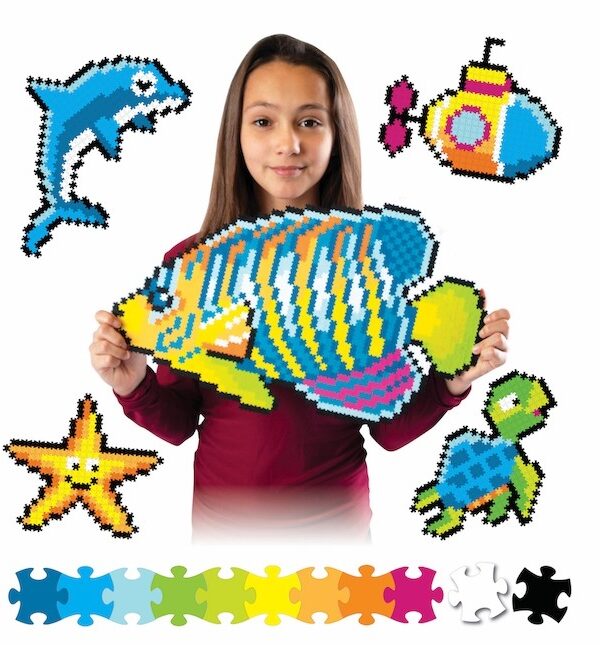edukaciniai zaislai. Lavinamieji zaislai. FatBrainToys . Jixelz 1500 detalių dėlionė - Povandeninis pasaulis