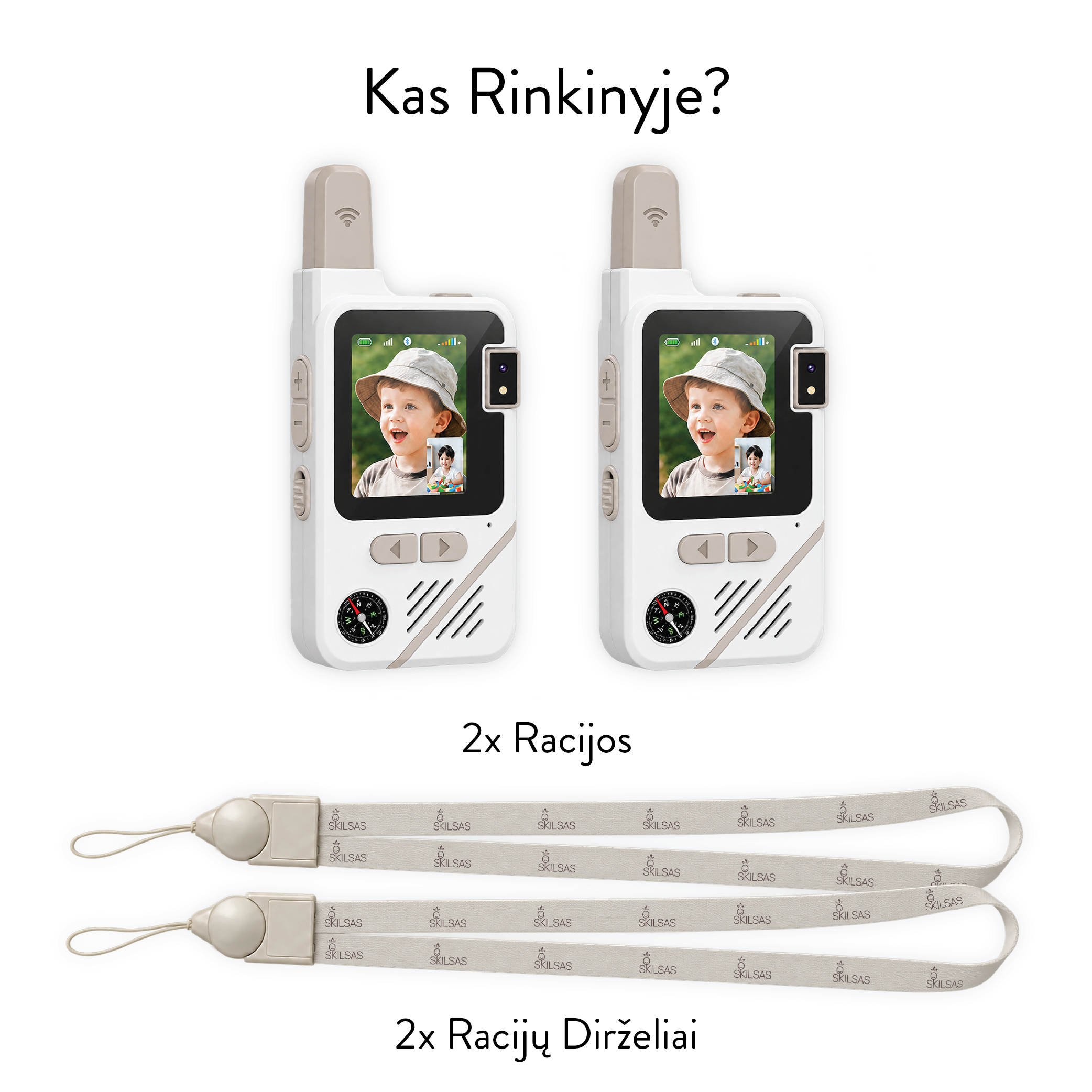 Vaikiškos racijos SKILSAS SK14 su kamera ir vaizdo funkcija, 2 vnt. 4 Vaikiškos racijos SKILSAS SK14 su kamera ir vaizdo funkcija, 2 vnt. - Image 2