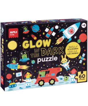 Tamsoje šviečianti dėlionė „Dark Space” - Apli Kids 1 edukaciniai zaislai. Lavinamieji zaislai. Apli Kids . Tamsoje šviečianti dėlionė „Dark Space”