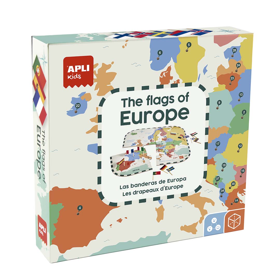 APLI edukacinė dėlionė - Europos vėliavos - Apli Kids 3 edukaciniai zaislai. Lavinamieji zaislai. Apli Kids . APLI edukacinė dėlionė - Europos vėliavos
