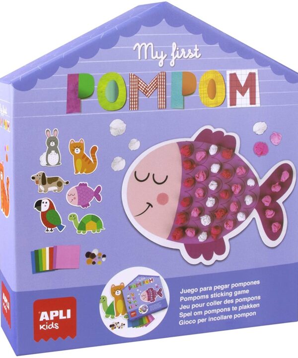 edukaciniai zaislai. Lavinamieji zaislai. Apli Kids . Kūrybinis rinkinys „Mano pirmasis pomponų menas”