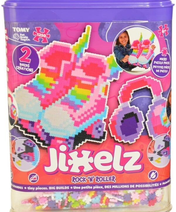 edukaciniai zaislai. Lavinamieji zaislai. FatBrainToys . Jixelz kūrybinė mozaika „Riedučiai ir ausinės“ (1250 d.)