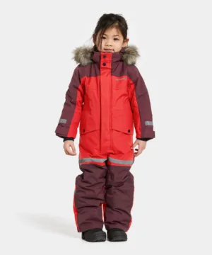 Didriksons žieminis kombinezonas BJÄRVEN KDS COVER 4 - Pomme Red (Užsakoma prekė) 2 bjarven kids coverall 4 505999 463 10front2 m252