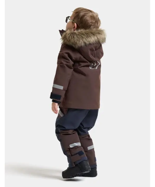 Alternative view of Didriksons žieminė parka BJÄRVEN KIDS PARKA 5 - Shadow Brown (Išankstinis užsakymas)