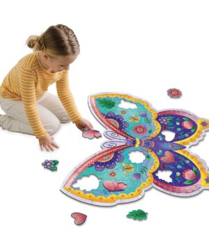 edukaciniai zaislai. Lavinamieji zaislai. Mindware . Grindų dėlionė „Butterfly“