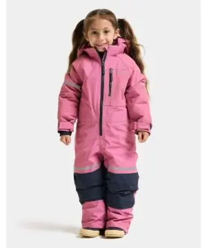 Didriksons žieminis kombinezonas FALKEN K COVERALL 2 - Heather Pink (Išankstinis užsakymas) 1 falken kids coverall 2 506306 380 10front1 m262