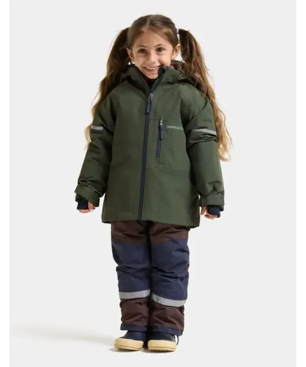 Alternative view of Didriksons žieminė striukė FALKEN KIDS JKT 2 - Deep Green (Išankstinis užsakymas)