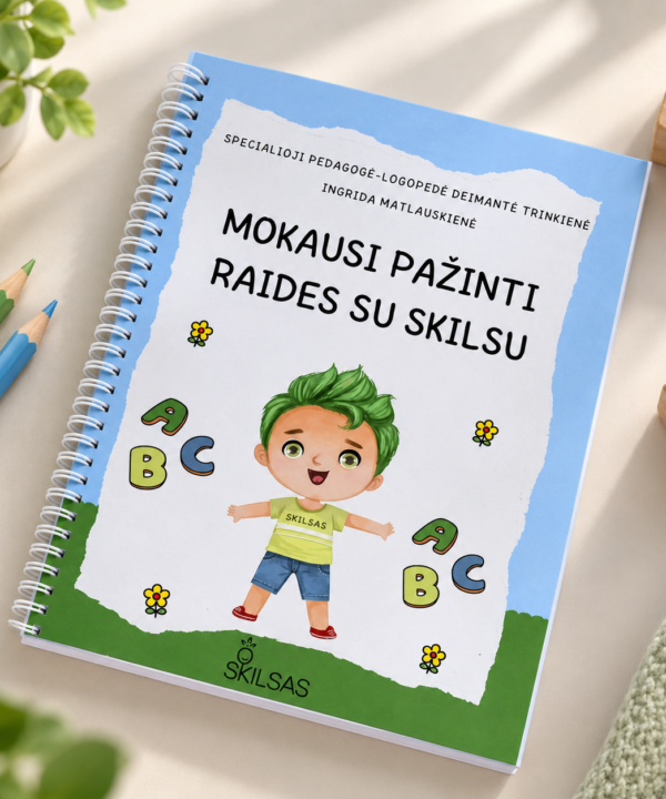 Lavinamoji knyga „Mokausi pažinti raides su Skilsu“