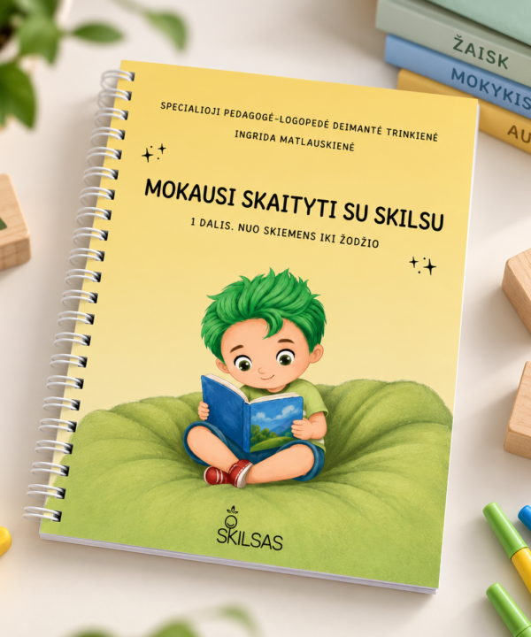 Lavinamoji knyga "Mokausi skaityti su Skilsu. Nuo skiemens iki žodžio ( 1 dalis)"