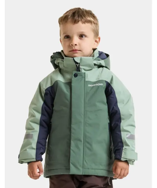 Didriksons žieminė striukė NEPTUN KIDS JKT 5 - Dark Moss (Išankstinis užsakymas)