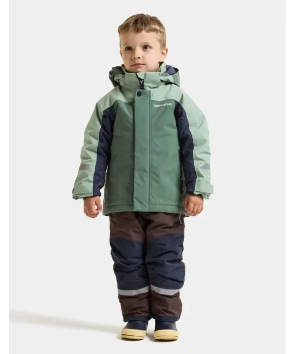 Alternative view of Didriksons žieminė striukė NEPTUN KIDS JKT 5 - Dark Moss (Išankstinis užsakymas)