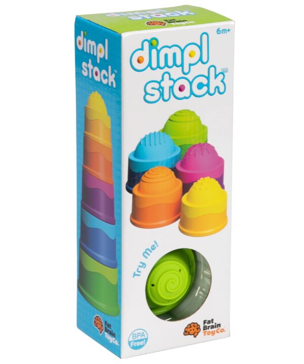 edukaciniai zaislai. Lavinamieji zaislai. FatBrainToys . Sensorinis žaislas „Dimpl Stack“
