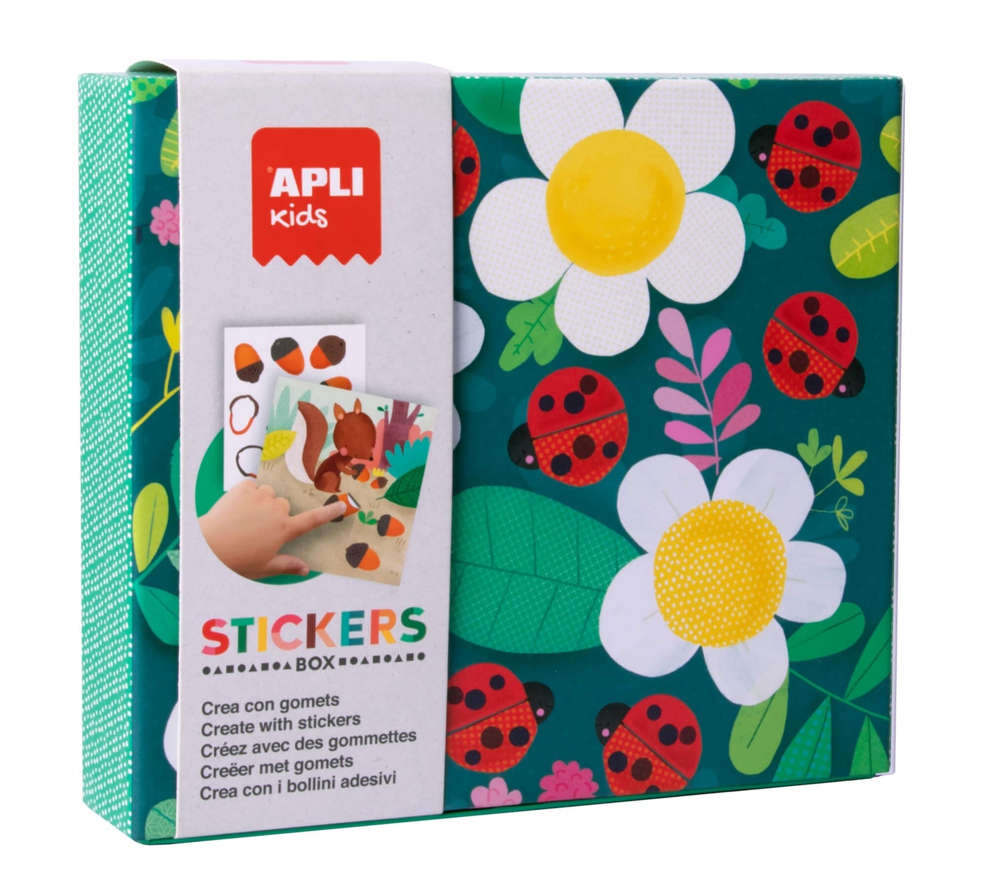 Lipdukų žaidimas „Ladybug“ - Apli Kids 3 edukaciniai zaislai. Lavinamieji zaislai. Apli Kids . Lipdukų žaidimas „Ladybug“