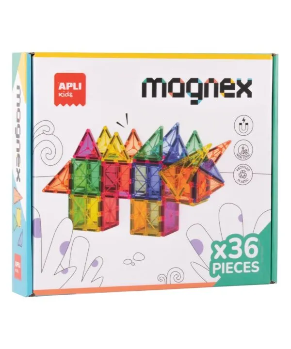 edukaciniai zaislai. Lavinamieji zaislai. Apli Kids . APLI Magnetinis konstruktorius Magnex (36 d.)