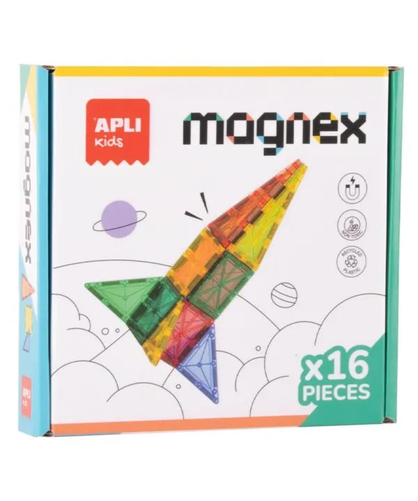 edukaciniai zaislai. Lavinamieji zaislai. Apli Kids . APLI Magnetinis konstruktorius Magnex (16 d.)