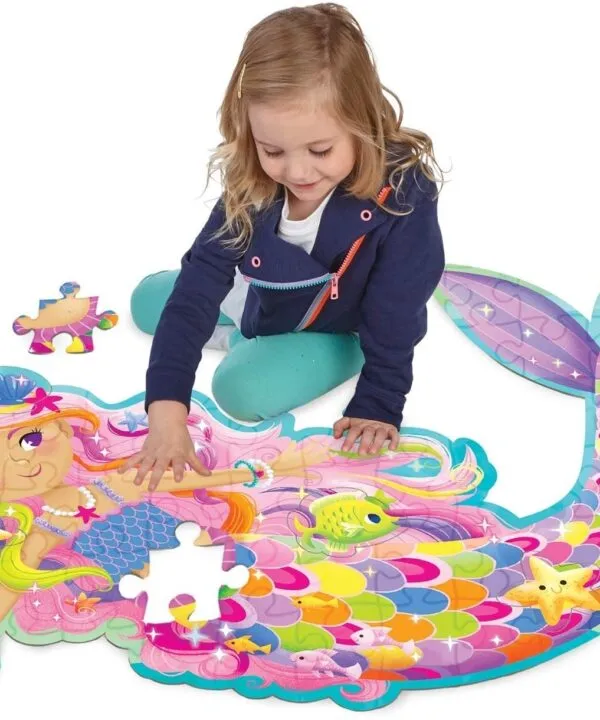 edukaciniai zaislai. Lavinamieji zaislai. Mindware . MindWare grindų dėlionė Magical Mermaid (41 detalė)