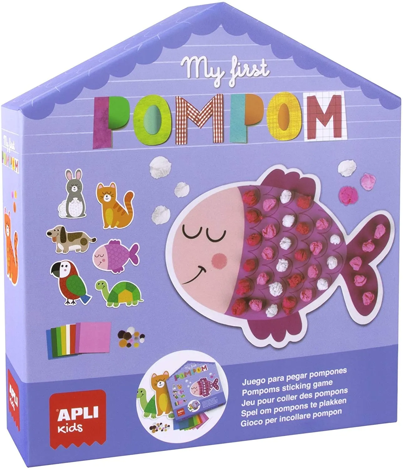 Kūrybinis rinkinys Mano pirmasis pomponų menas - Apli Kids 3 edukaciniai zaislai. Lavinamieji zaislai. Apli Kids . Kūrybinis rinkinys Mano pirmasis pomponų menas