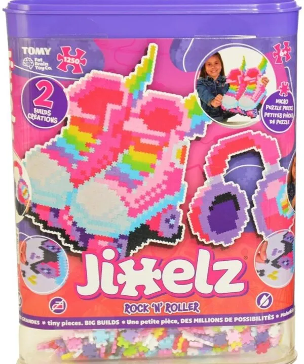 edukaciniai zaislai. Lavinamieji zaislai. FatBrainToys . Fat Brain Toys Jixelz kūrybinė mozaika Riedučiai ir ausinės (1250 d.)