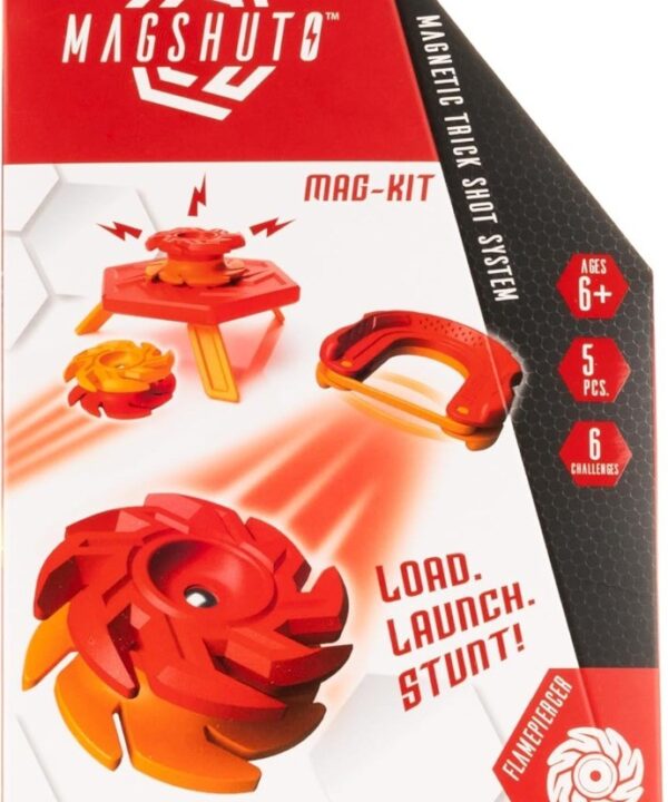edukaciniai zaislai. Lavinamieji zaislai. FatBrainToys . Magnetinių triukų rinkinys „Magshuto: Flamepiercer“