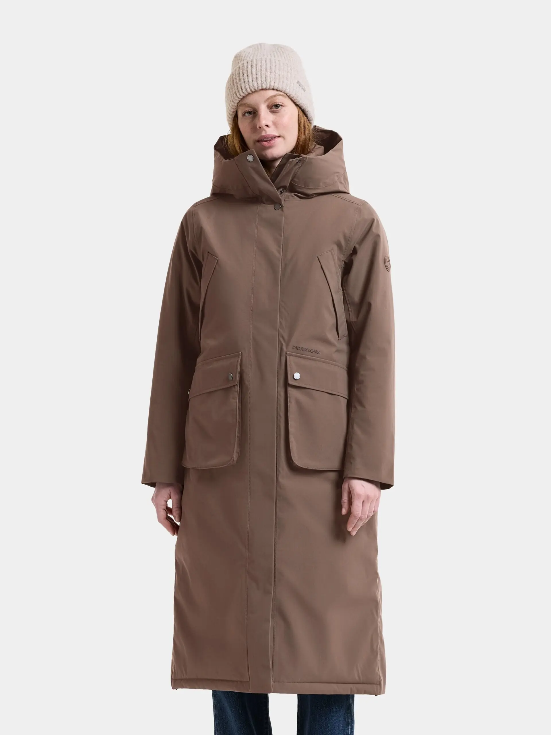 Didriksons moteriška ilga žieminė parka MELODY WNS PARKA LONG - Mocha Brown (Išankstinis užsakymas) 6 Didriksons MELODY moteriška parka Mocha Brown
