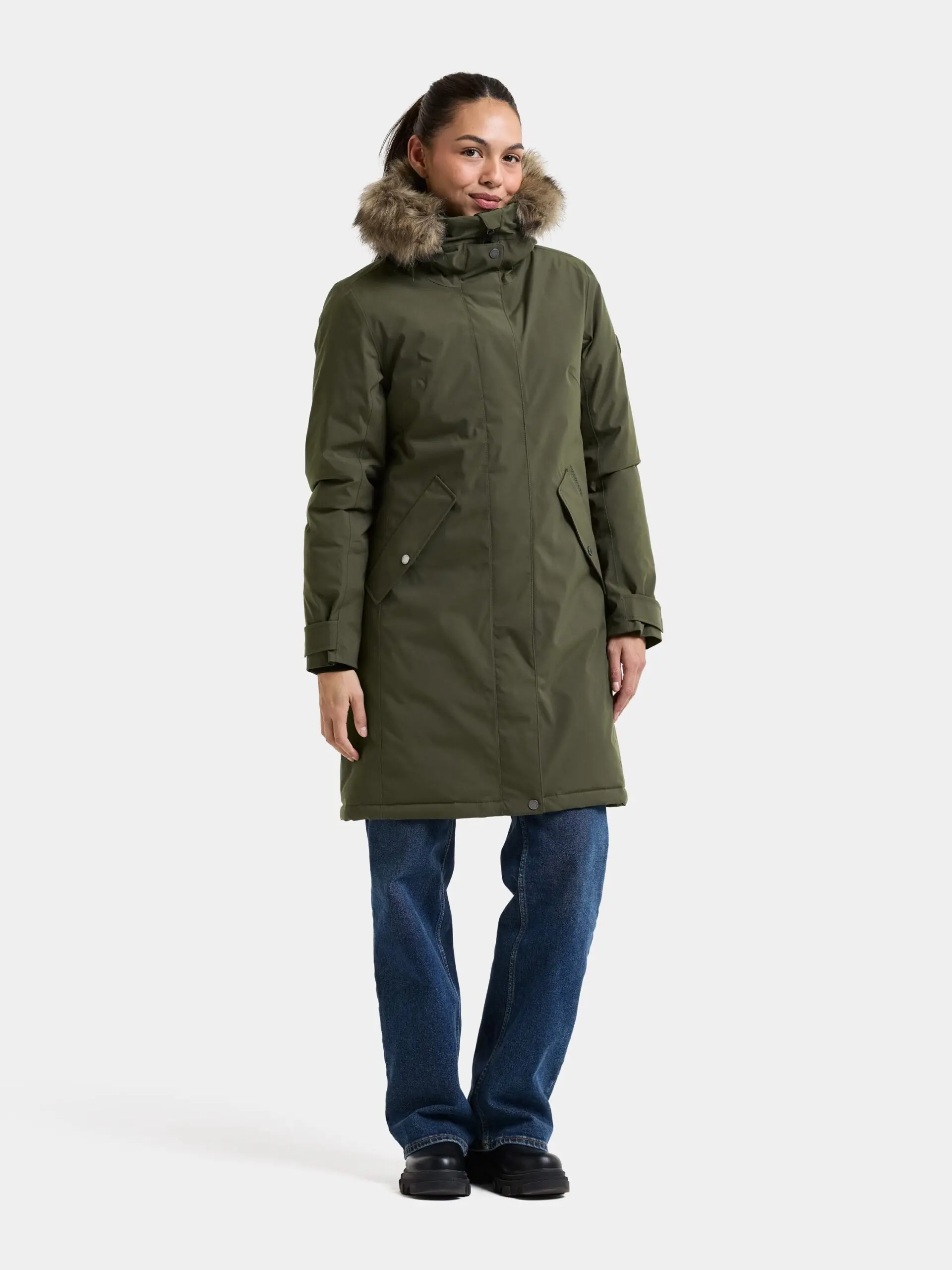 Didriksons moteriška žieminė parka ERNA WNS PARKA - Deep Green (Išankstinis užsakymas) 7 Didriksons ERNA moteriška parka Deep Green