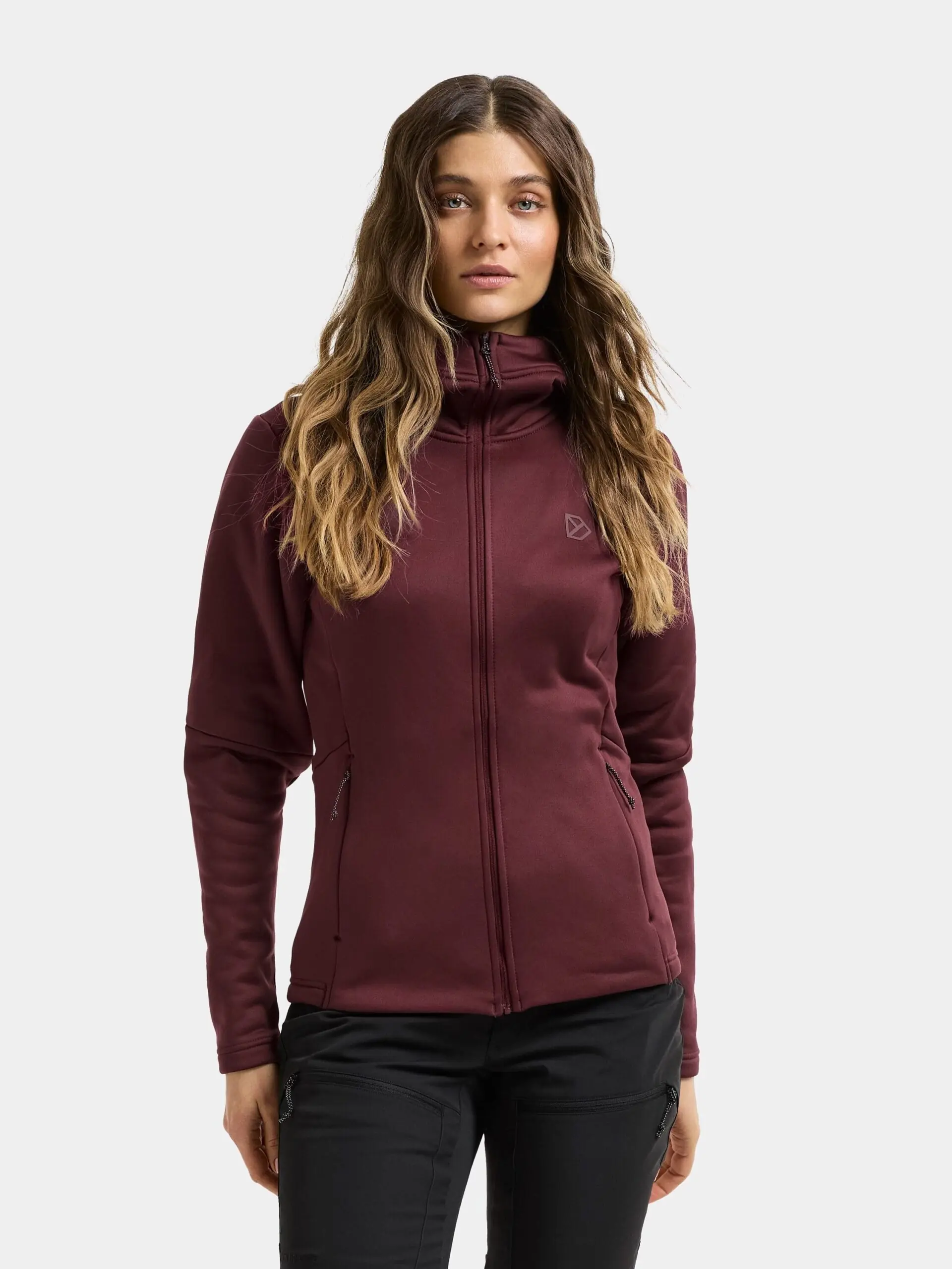 Didriksons moteriškas elastingas flisinis džemperis su gobtuvu ANNELI WNS FULL-ZIP - Old Rust (Išankstinis užsakymas) 5 Didriksons ANNELI moteriškas džemperis Old Rust