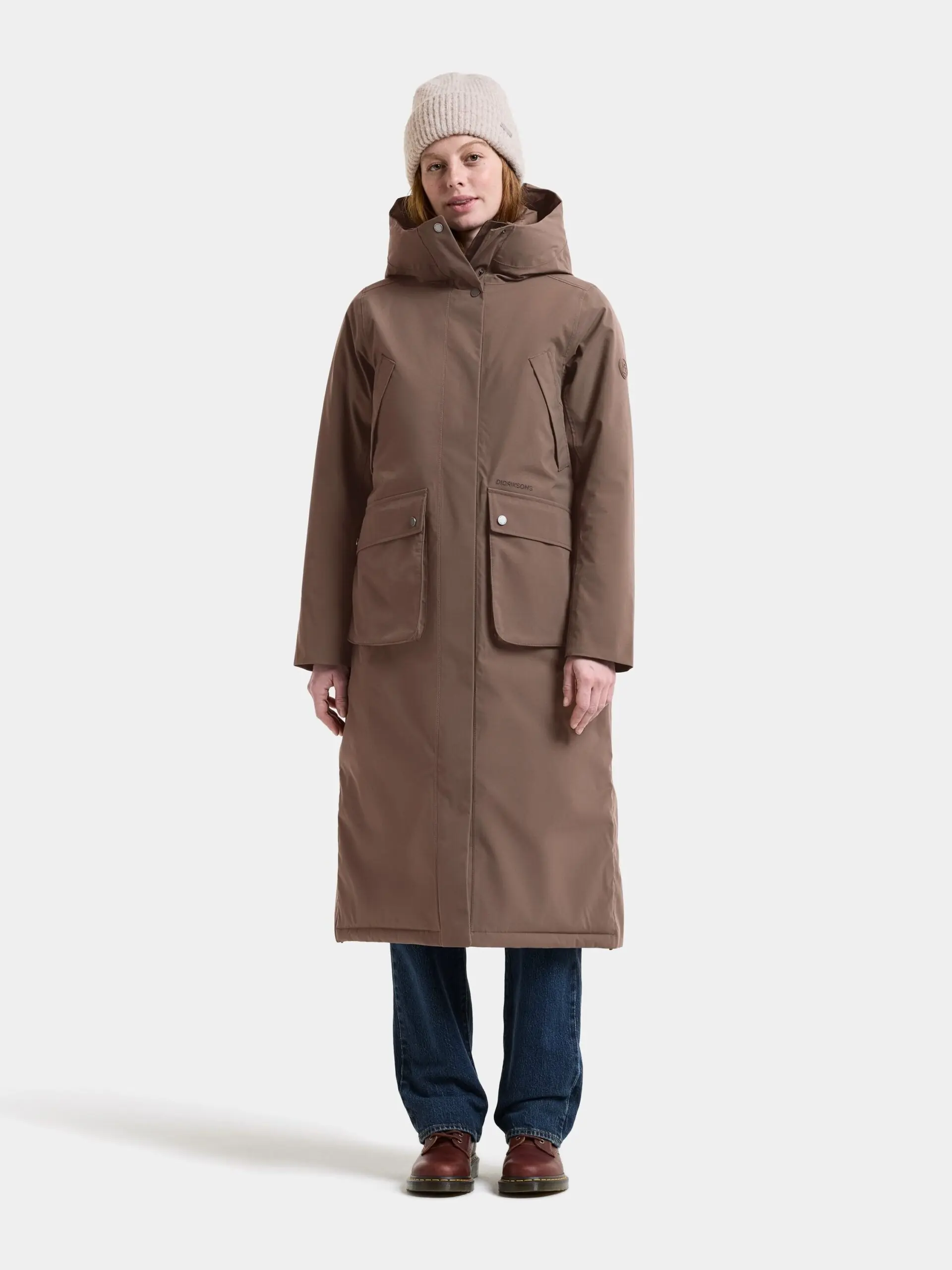 Didriksons moteriška ilga žieminė parka MELODY WNS PARKA LONG - Mocha Brown (Išankstinis užsakymas) 7 Didriksons MELODY moteriška parka Mocha Brown