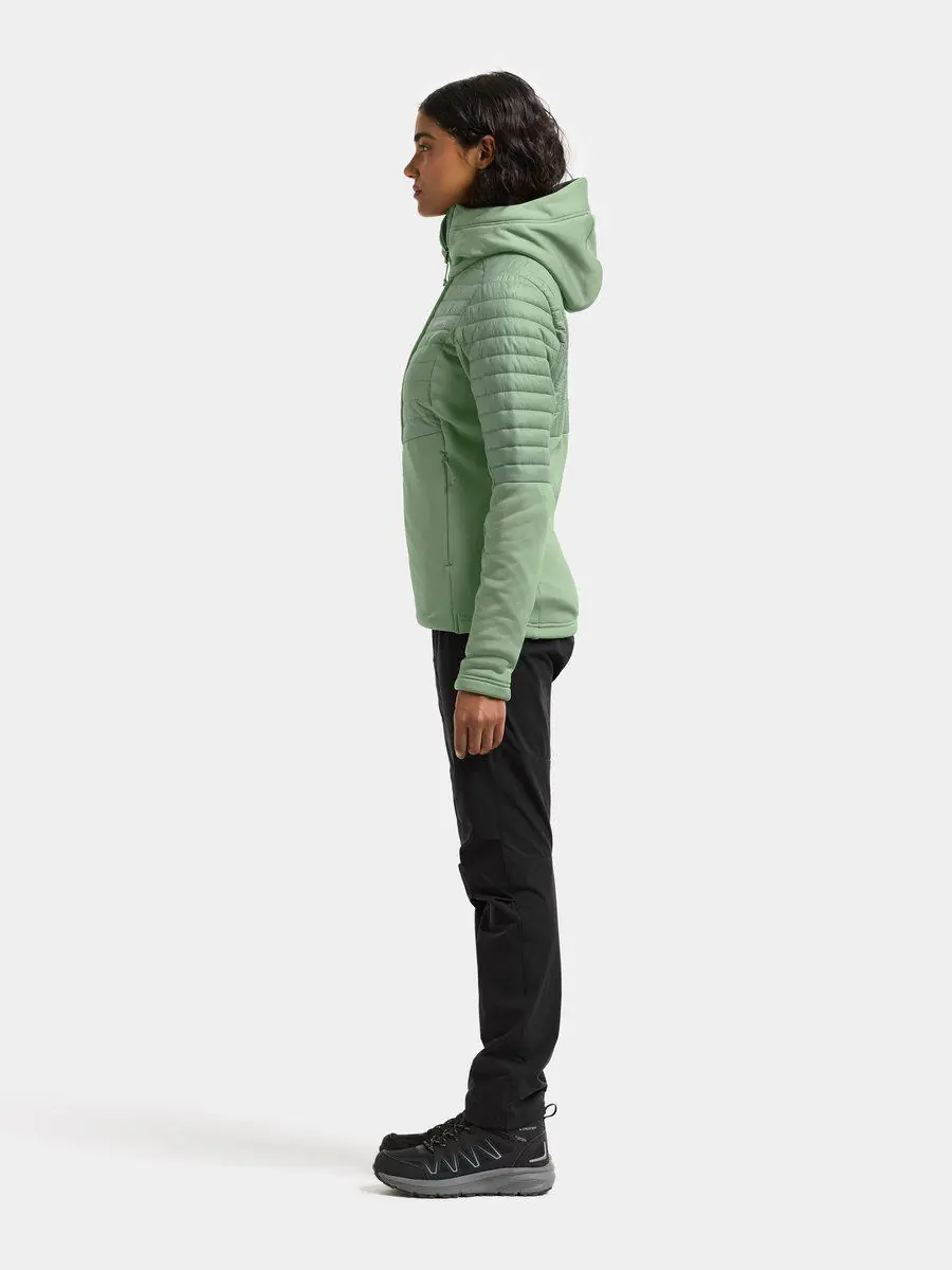 Didriksons moteriškas hibridinis džemperis ANNEMA WNS FULLZIP 6 - Light Moss (Išankstinis užsakymas) - Image 8
