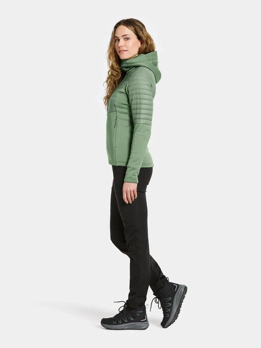 Didriksons moteriškas hibridinis džemperis ANNEMA WNS FULLZIP 6 - Light Moss (Išankstinis užsakymas) - Image 7