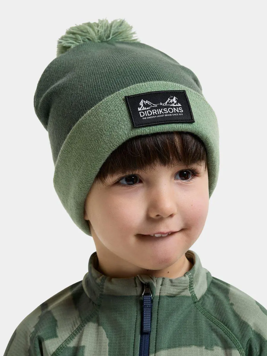 Didriksons megzta kepurė ASPEN KIDS BEANIE - Dark Moss