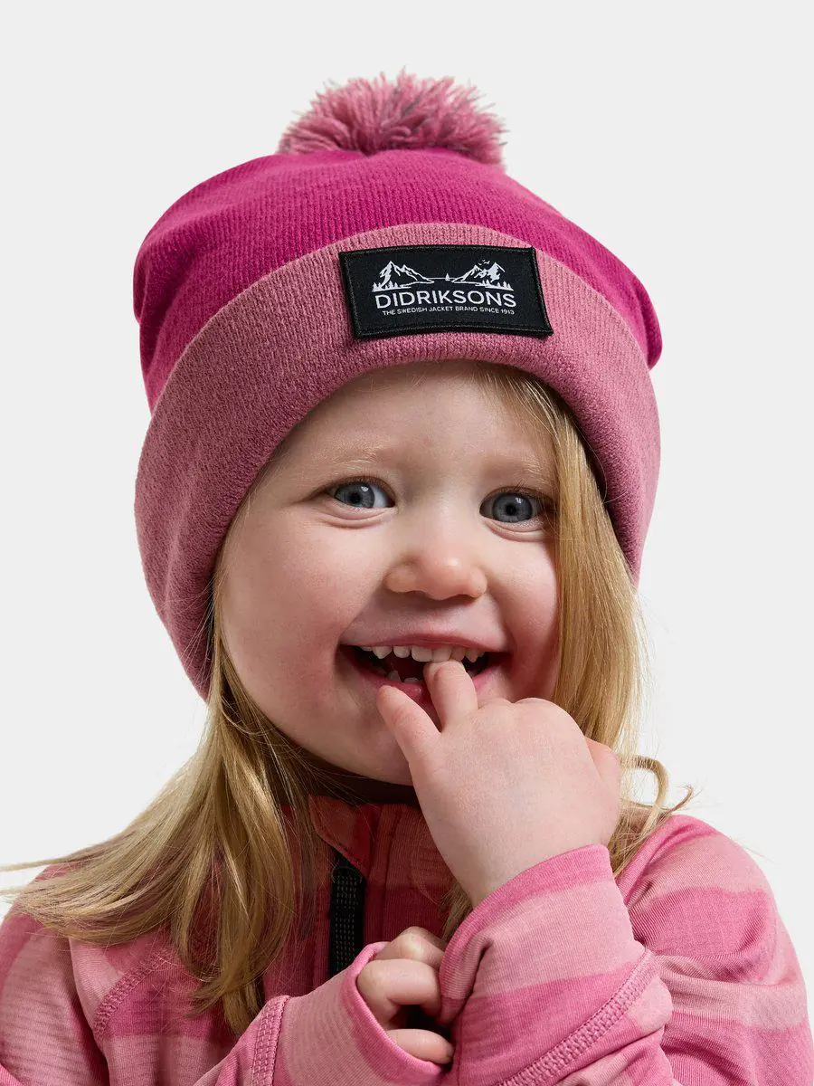 Didriksons megzta kepurė ASPEN KIDS BEANIE - Cactus Pink