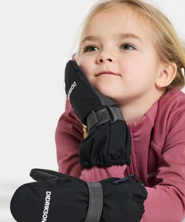 Didriksons žieminės pirštinės su užtrauktuku BIGGLES ZIP MITTEN 9 - Black