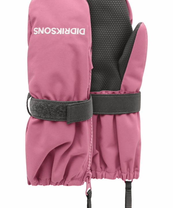 Didriksons žieminės pirštinės su užtrauktuku BIGGLES ZIP MITTEN 9 - Heather Pink