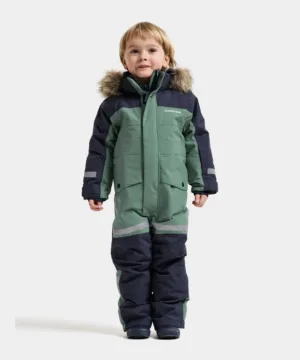 Didriksons žieminis kombinezonas BJÄRVEN KDS COVER 5 -Dark Moss (Išankstinis užsakymas) 1 bjarven kids coverall 5 506308 H16 10front1 m262