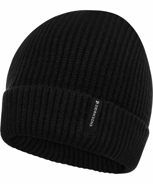 Alternative view of Didriksons megzta kepurė BUZ KIDS BEANIE - Black (Išankstinis užsakymas)
