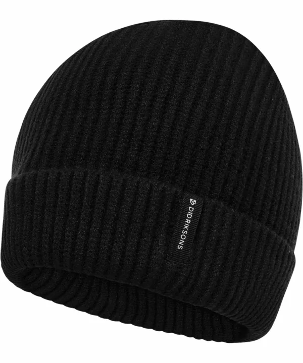 Alternative view of Didriksons megzta kepurė BUZ KIDS BEANIE - Black (Išankstinis užsakymas)